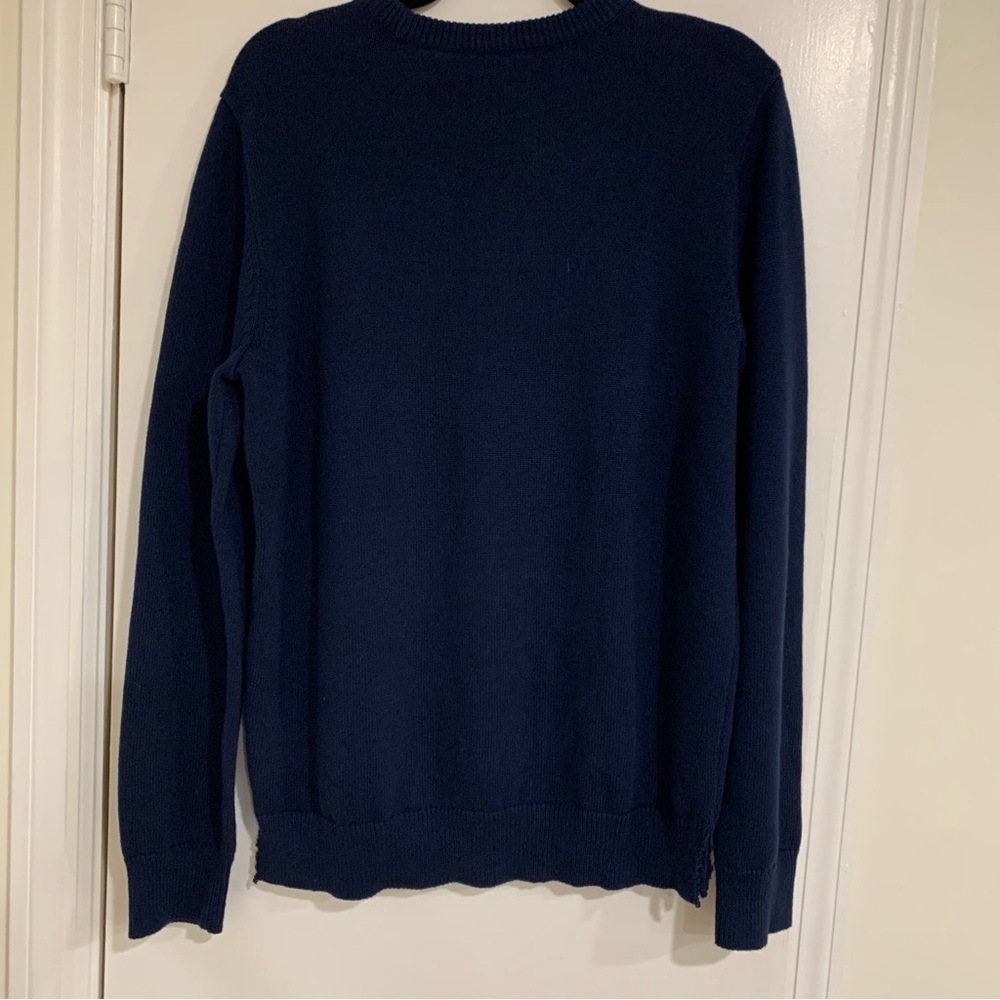 CHAPS Mens American Flag Navy Blue Sweater Patriotic Americana Size Medium - Picture 9 of 9